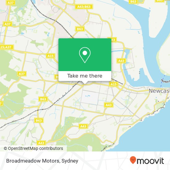 Broadmeadow Motors map