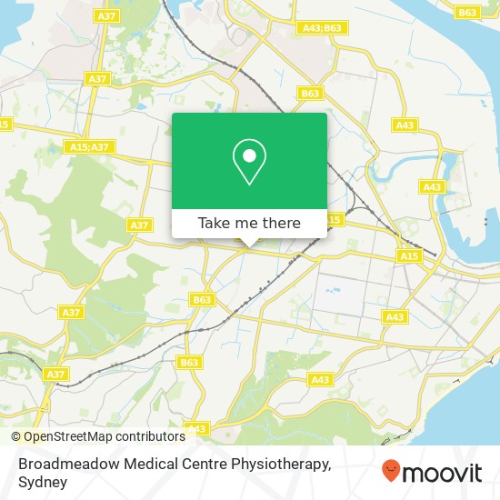 Broadmeadow Medical Centre Physiotherapy map