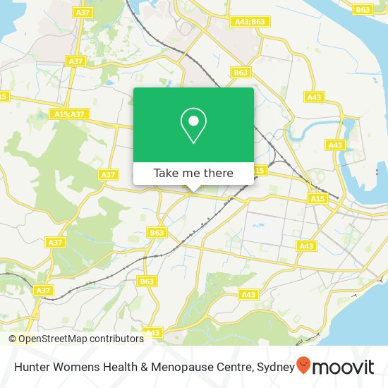Hunter Womens Health & Menopause Centre map