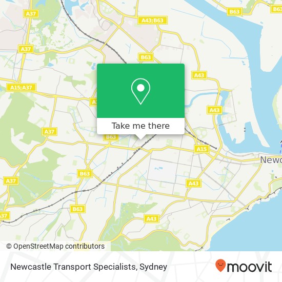 Mapa Newcastle Transport Specialists
