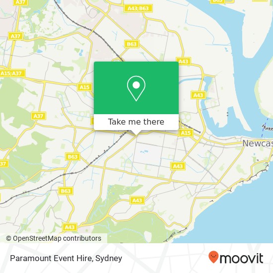 Paramount Event Hire map