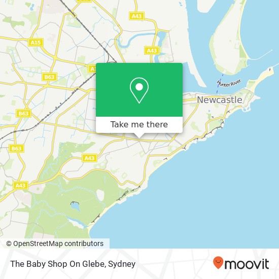 Mapa The Baby Shop On Glebe