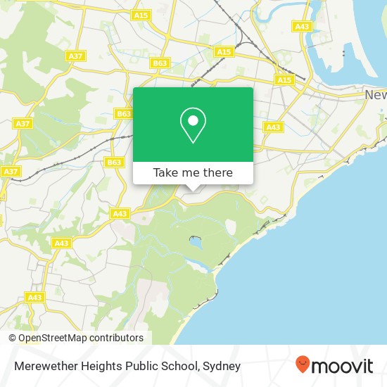 Mapa Merewether Heights Public School