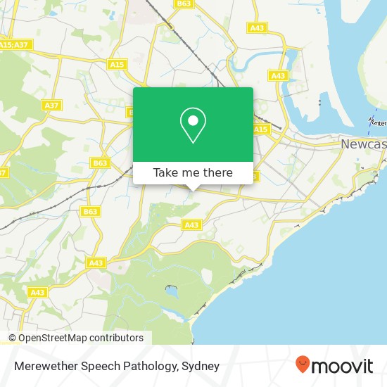 Mapa Merewether Speech Pathology