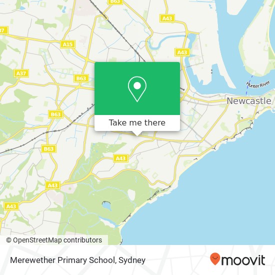 Mapa Merewether Primary School