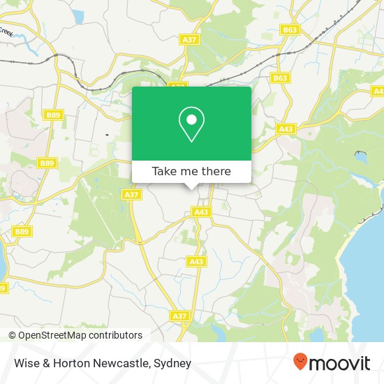 Wise & Horton Newcastle map