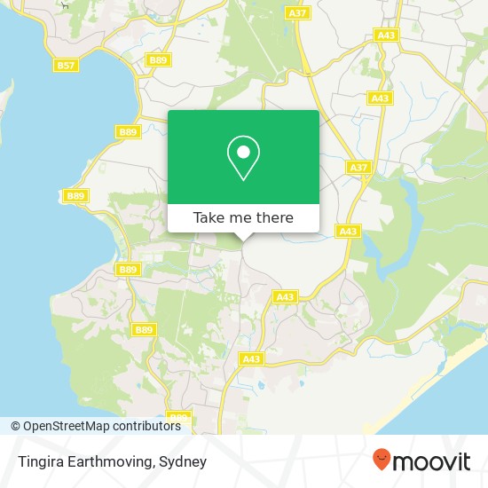 Tingira Earthmoving map