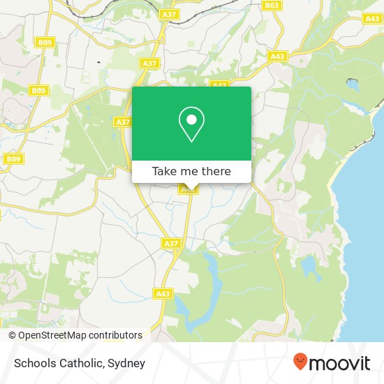 Mapa Schools Catholic