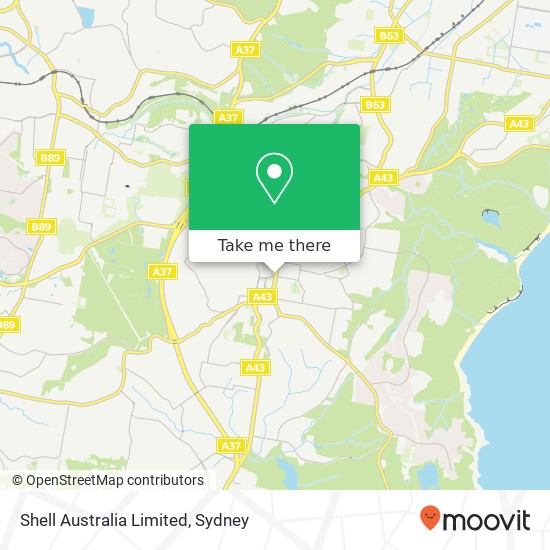 Shell Australia Limited map