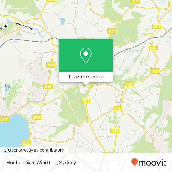 Hunter River Wine Co. map