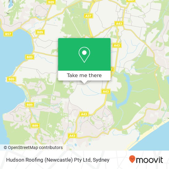 Mapa Hudson Roofing (Newcastle) Pty Ltd