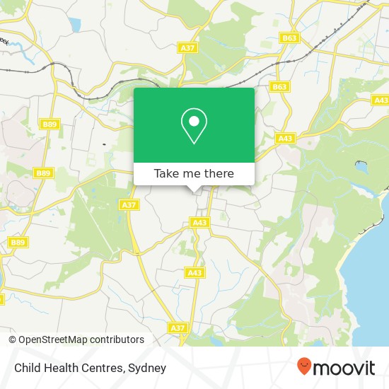 Child Health Centres map