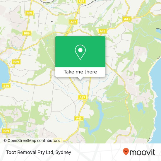 Toot Removal Pty Ltd map