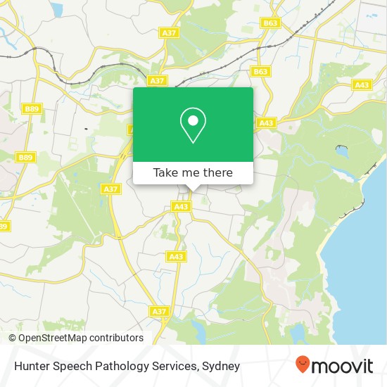 Hunter Speech Pathology Services map