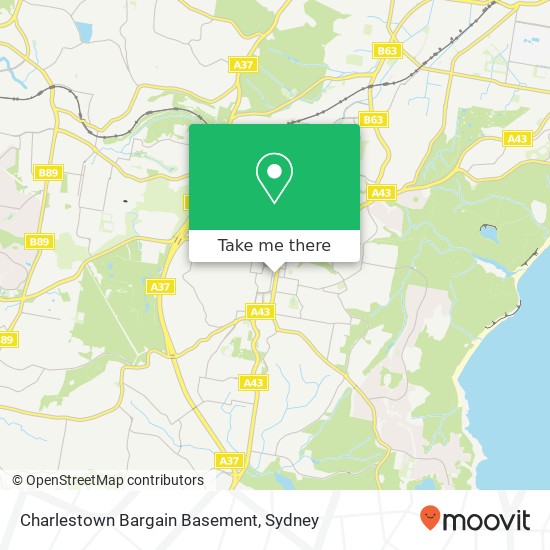 Charlestown Bargain Basement map