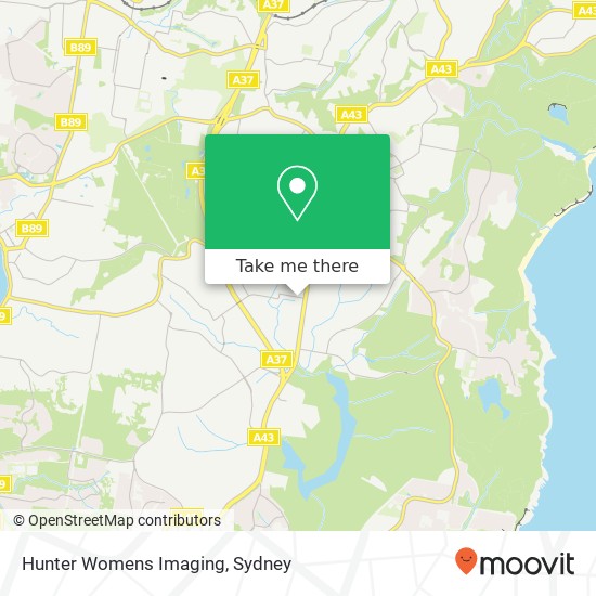 Hunter Womens Imaging map