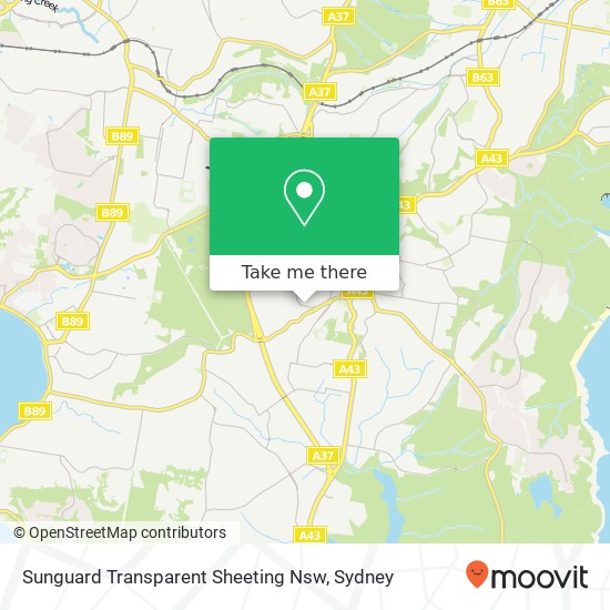 Sunguard Transparent Sheeting Nsw map