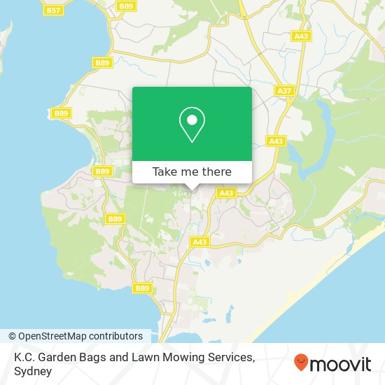 K.C. Garden Bags and Lawn Mowing Services map