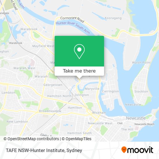 TAFE NSW-Hunter Institute map