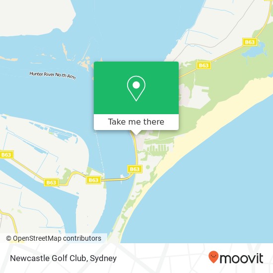 Newcastle Golf Club map