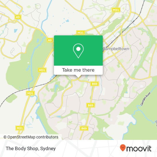 The Body Shop map