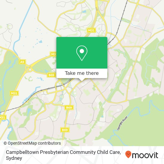 Mapa Campbelltown Presbyterian Community Child Care