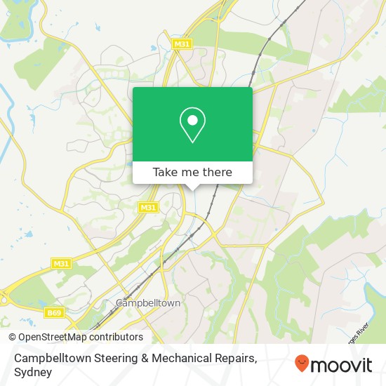 Campbelltown Steering & Mechanical Repairs map