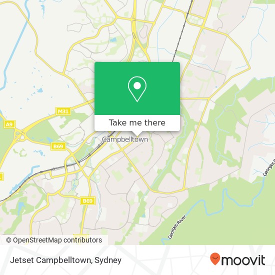 Jetset Campbelltown map