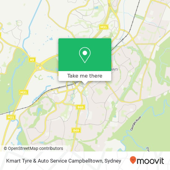 Kmart Tyre & Auto Service Campbelltown map