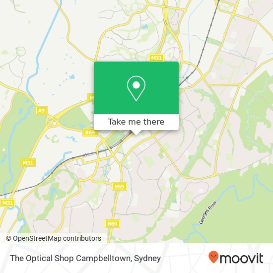 The Optical Shop Campbelltown map