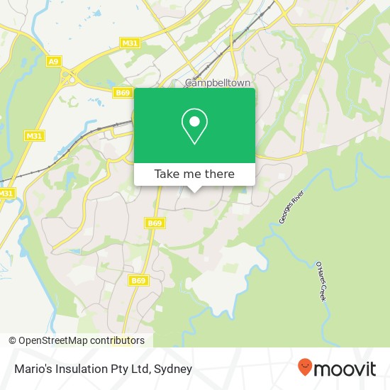 Mapa Mario's Insulation Pty Ltd