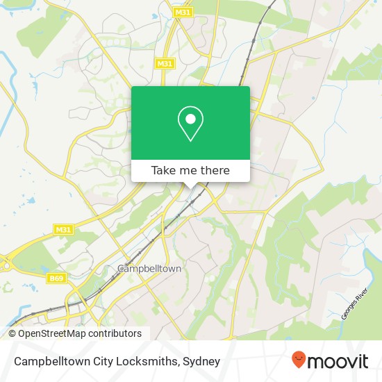 Campbelltown City Locksmiths map