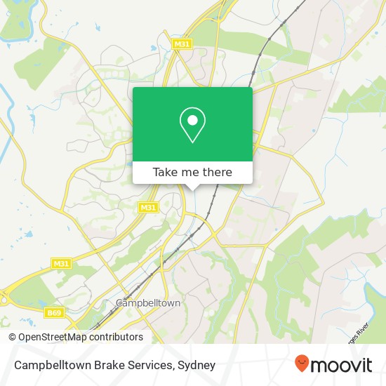 Campbelltown Brake Services map
