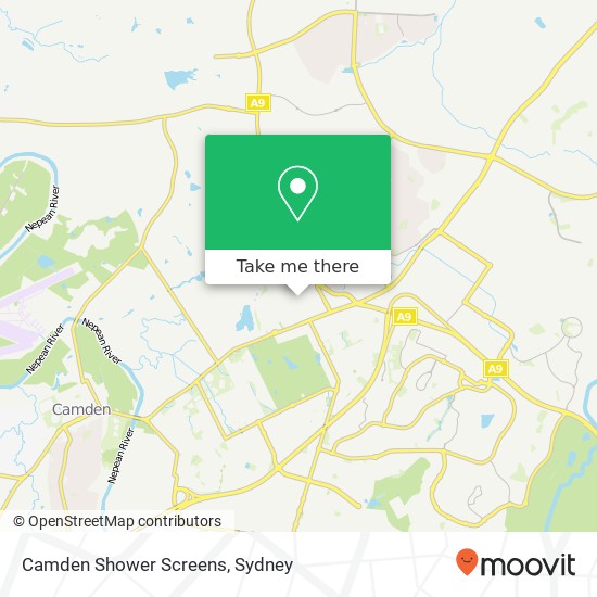 Camden Shower Screens map