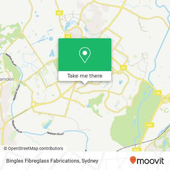 Bingles Fibreglass Fabrications map