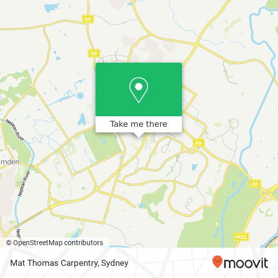 Mat Thomas Carpentry map