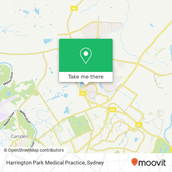 Mapa Harrington Park Medical Practice