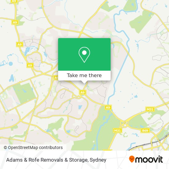 Adams & Rofe Removals & Storage map
