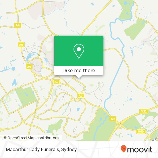 Mapa Macarthur Lady Funerals