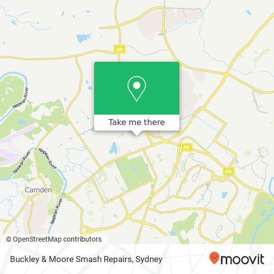 Mapa Buckley & Moore Smash Repairs