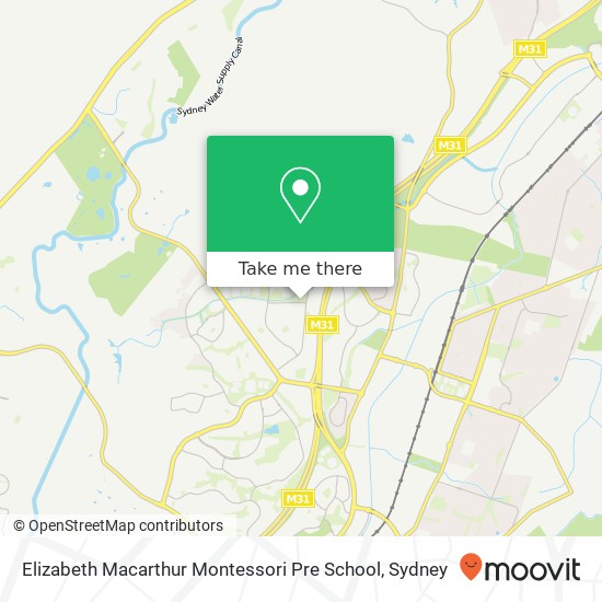 Mapa Elizabeth Macarthur Montessori Pre School