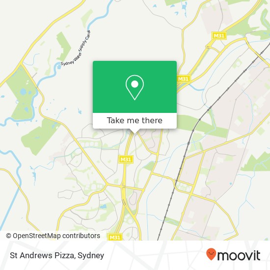 St Andrews Pizza map