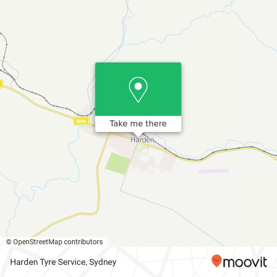 Mapa Harden Tyre Service