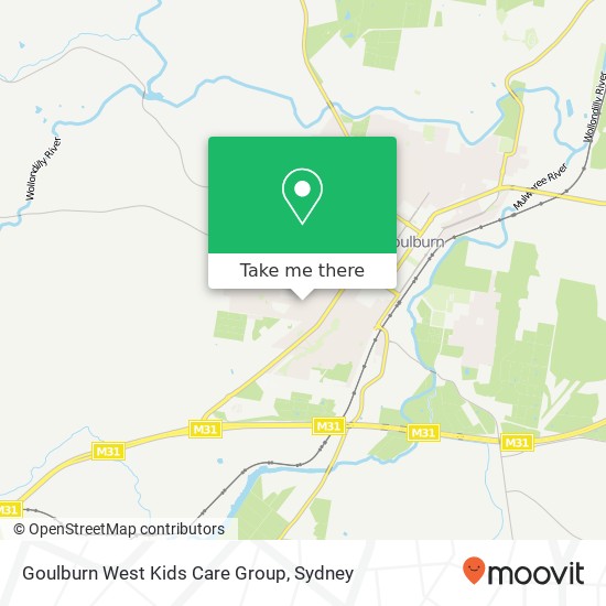 Mapa Goulburn West Kids Care Group