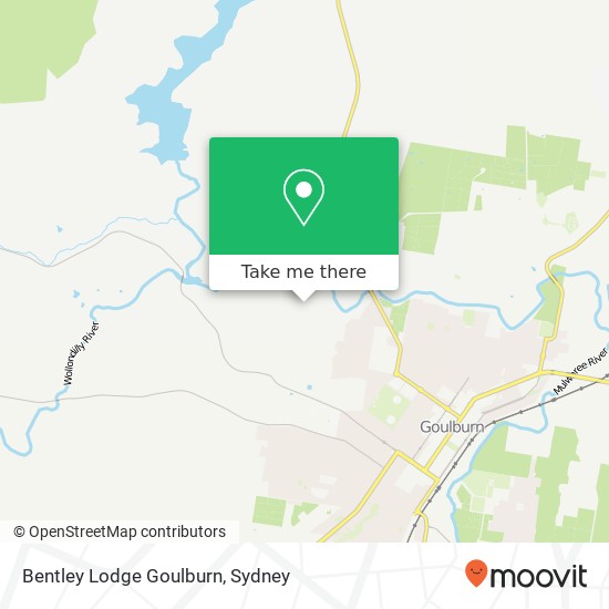 Bentley Lodge Goulburn map