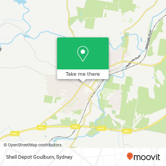 Shell Depot Goulburn map