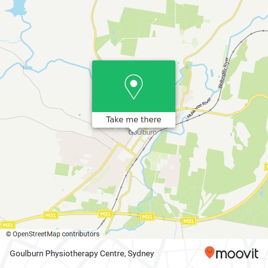 Goulburn Physiotherapy Centre map