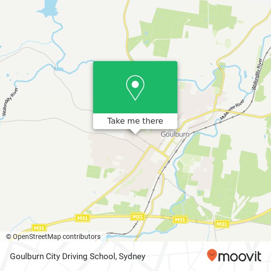 Mapa Goulburn City Driving School