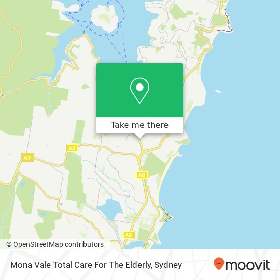 Mapa Mona Vale Total Care For The Elderly