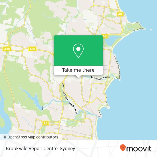 Mapa Brookvale Repair Centre